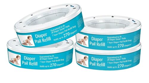 Neutrashield Diaper Pail Refill Bags, Fits All Diaper Genie Pails - 4 Pack