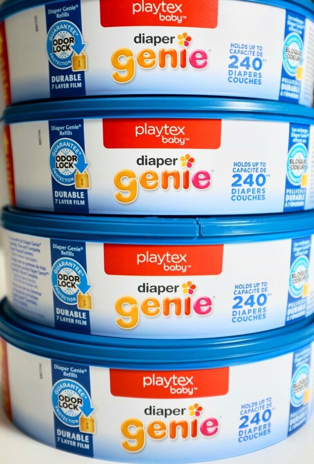 Playtex Diaper Genie Refill Disposal System Odor Lock Protection 240 480 720 960