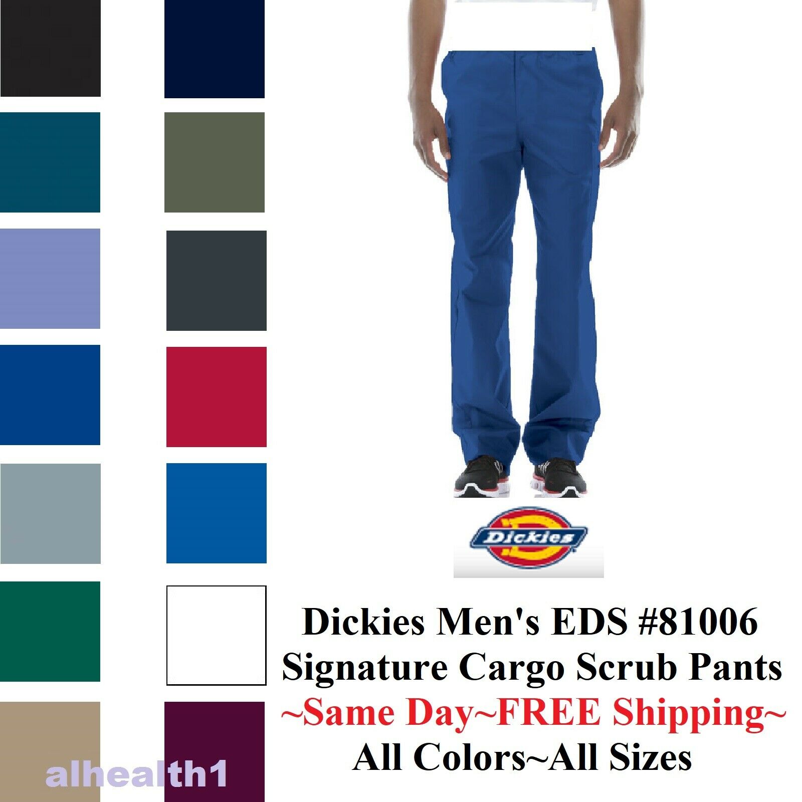 Dickies Scrub Pant 81006 Eds Men's Zip Fly Reg & Tall  Same Day~free Shipping~
